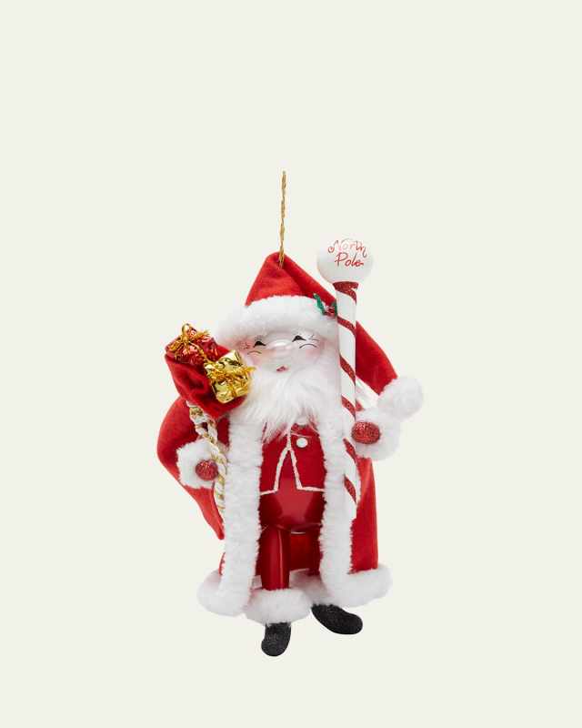 North Pole Santa Ornament